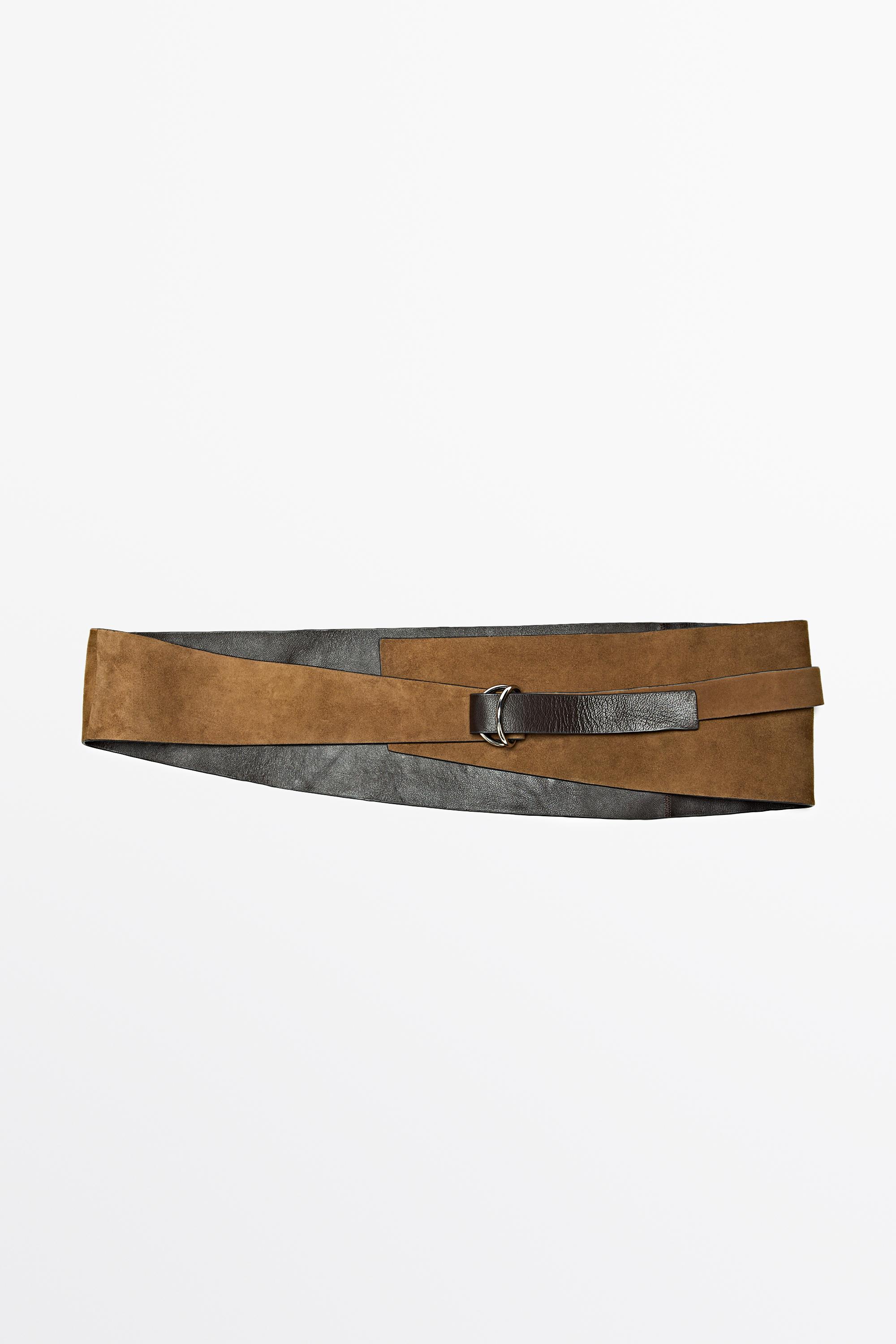 Split leather sash belt